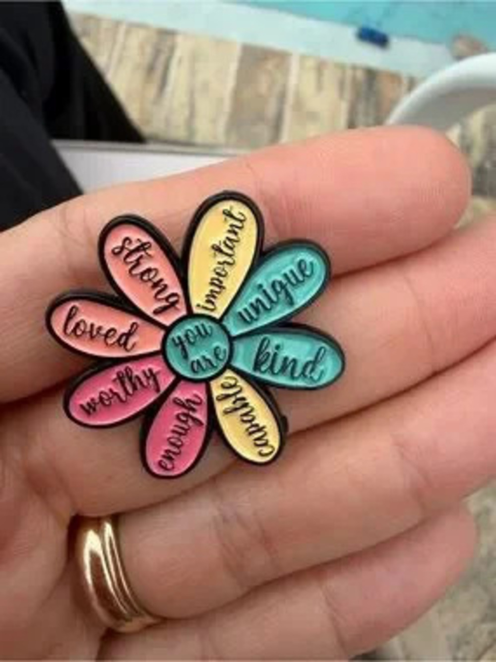 Inspirational motivational pin brooch